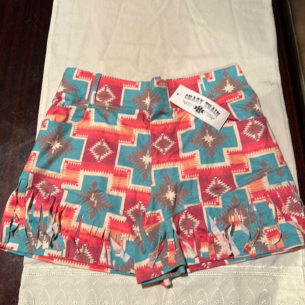 Crazy Train Fringe Cloth Shorts